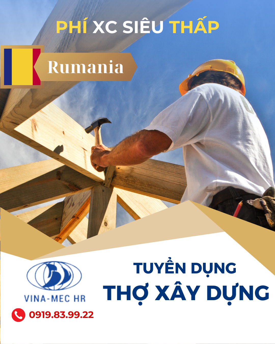Tuyển thợ xây dựng đi làm việc tại Rumani