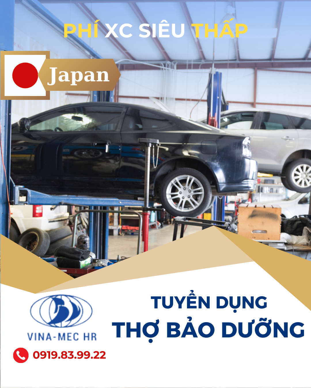 Tuyển thợ bảo dưỡng ô tô làm việc cho hãng Toyota tại Nhật Bản